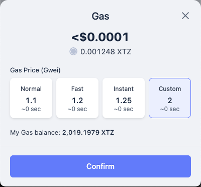 Setting a new fee for a pending transaction